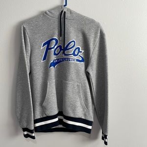Polo Ralph Lauren hoodie in gray- size medium